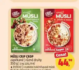 Penny Market CRIP CROP MÜSLI zapékané různé druhy nabídka
