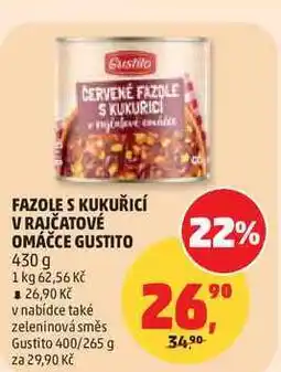 Penny Market GUSTITO FAZOLE S KUKUŘICÍ V RAJČATOVÉ OMÁČCE nabídka