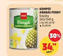 Penny Market PENNY KOMPOT ANANAS kousky 565/340 g nabídka