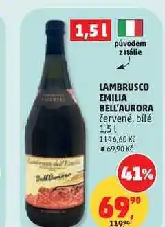 Penny Market LAMBRUSCO EMILIA BELL'AURORA červené, bílé nabídka