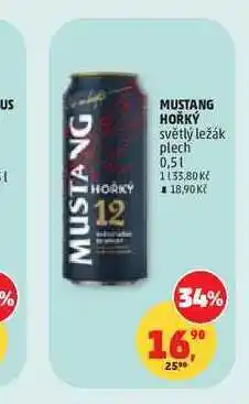 Penny Market MUSTANG HOŘKÝ světlý ležák plech nabídka