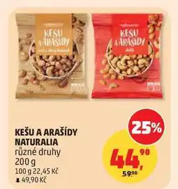 Penny Market NATURALIA ARAŠÍDY různé druhy nabídka