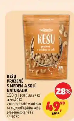 Penny Market NATURALIA KEŠU PRAŽENÉ S MEDEM A SOLÍ nabídka