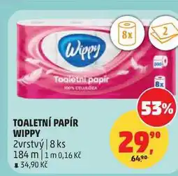 Penny Market Wippy Toaletní papír 2vrstvý 8 ks 184 m nabídka