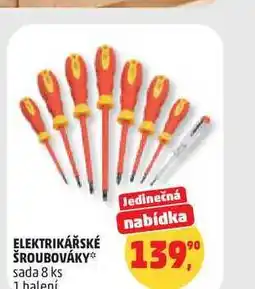 Penny Market ELEKTRIKÁŘSKÉ ŠROUBOVÁKY sada 8 ks nabídka