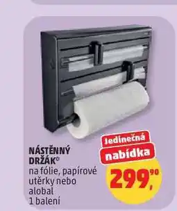 Penny Market NÁSTĚNNÝ DRŽÁK na fólie, papírové utěrky nebo alobal 1 balení nabídka
