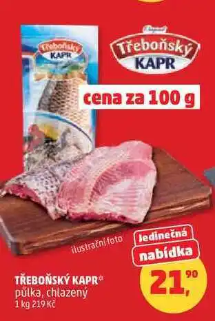 Penny Market TŘEBOŇSKÝ KAPR půlka, chlazený nabídka
