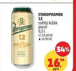 Penny Market STAROPRAMEN 12 světlý ležák plech nabídka