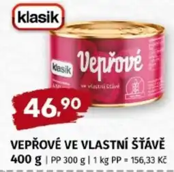 Terno Vepřové ve vlastní šťávě nabídka