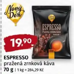 Terno Espresso pražená zrnková káva nabídka