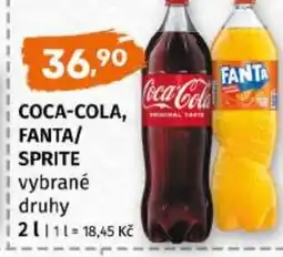 Trefa Coca-cola, fanta/ sprite nabídka