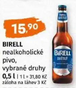 Trefa Birell nealkoholické pivo nabídka