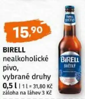 Trefa Birell nealkoholické pivo nabídka