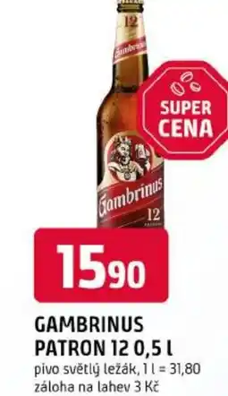 Trefa Gambrinus patron 12 pivo světlý ležák nabídka