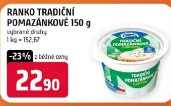Trefa Ranko tradiční pomazánkové nabídka