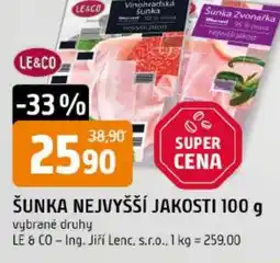 Trefa Šunka nejvyšší jakosti nabídka