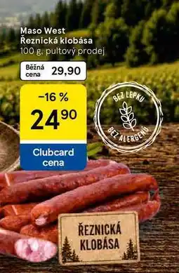 Tesco Maso West Řeznická klobása nabídka
