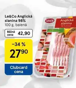 Tesco Le&Co Anglická slanina 98% nabídka