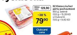 Tesco DZ Klatovy kuřecí párky pochoutkové nabídka