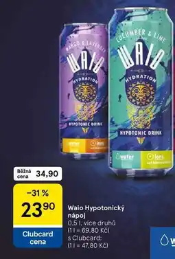 Tesco Waio Hypotonický nápoj, 0.5 I, více druhů nabídka