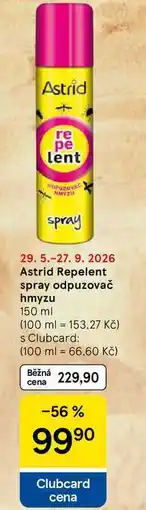 Tesco Astrid Repelent spray odpuzovač hmyzu nabídka