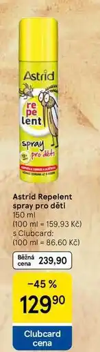 Tesco Astrid Repelent spray pro děti nabídka