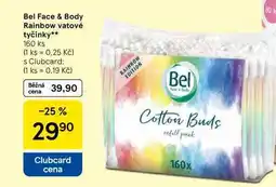 Tesco Bel Face & Body Rainbow vatové tyčinky, 160 ks nabídka