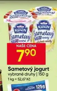 Hruška KUNÍN Sametový jogurt vybrané druhy nabídka