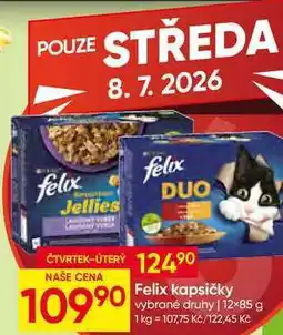 Hruška Felix kapsičky pro kočky vybrané druhy 12× nabídka