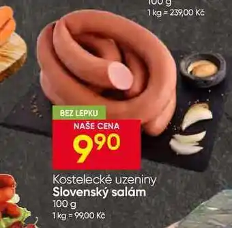 Hruška Kostelecké uzeniny Slovenský salám nabídka