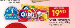 Hruška Orbit Refreshers vybrané druhy nabídka