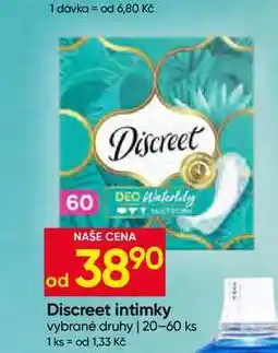 Hruška Discreet intimky vybrané druhy 20-60 ks nabídka