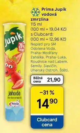 Tesco Prima Jupík vodová zmrzlina nabídka