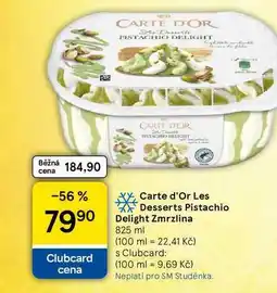 Tesco Carte d'Or Les Desserts Pistachio Delight Zmrzlina nabídka