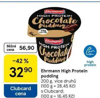 Tesco Ehrmann High Protein pudding nabídka