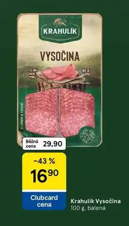 Tesco Krahulík Vysočina, 100 g. balená nabídka