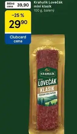 Tesco Krahulik Lovečák mini klasik, 100 g, balený nabídka