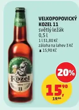 Penny Market Velkopopovický kozel 11 světlý ležák nabídka