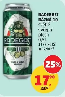 Penny Market Radegast rázná 10 světlé výčepní nabídka
