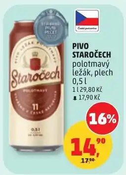Penny Market Pivo staročech polotmavý ležák nabídka