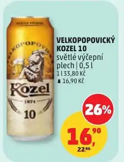 Penny Market Velkopopovický kozel 10 světlé výčepní nabídka