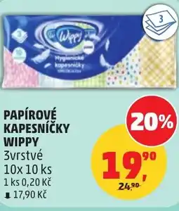 Penny Market Papírové kapesníčky wippy nabídka