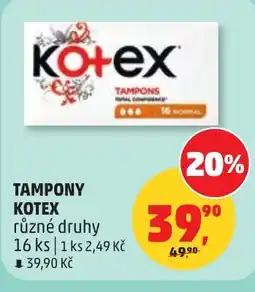 Penny Market Tampony kotex nabídka