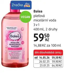 dm drogerie Balea pleťová micelární voda 3v1 nabídka