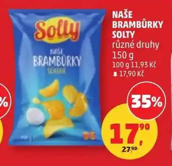 Penny Market Naše brambůrky solty nabídka