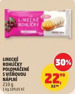 Penny Market Linecké rohlíčky polomáčené s višňovou náplní nabídka