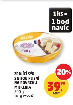 Penny Market Zrající sýr s bílou plísní na povrchu milkeria nabídka