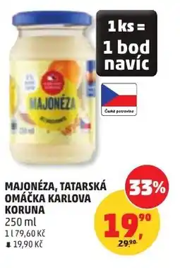 Penny Market Majonéza, tatarská omáčka karlova koruna nabídka