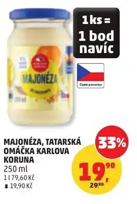Penny Market Majonéza, tatarská omáčka karlova koruna nabídka