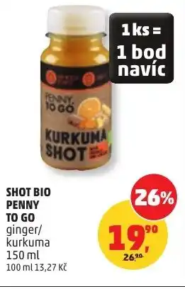 Penny Market Shot bio penny to go ginger/ kurkuma nabídka